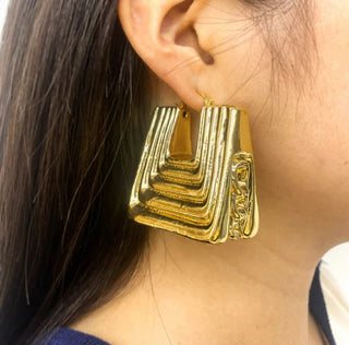 Bamboo Square Hoops