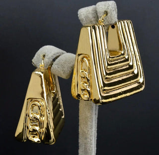 Bamboo Square Hoops