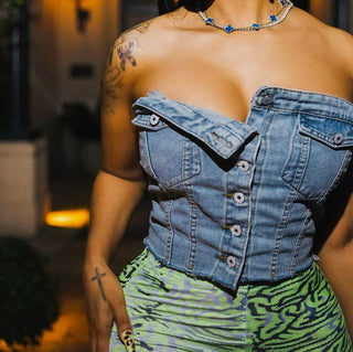 Wash Demin Corset