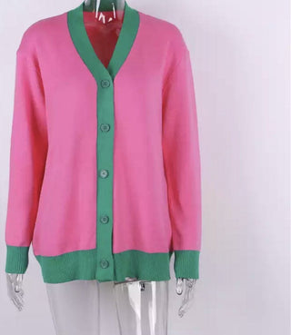 Ladies Pink Oversized Sweater