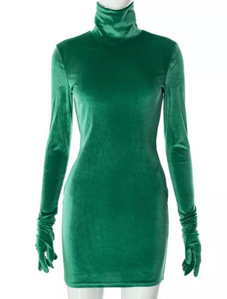 Buy Green Velvet Dress