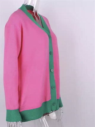 Ladies Pink Oversized Sweater