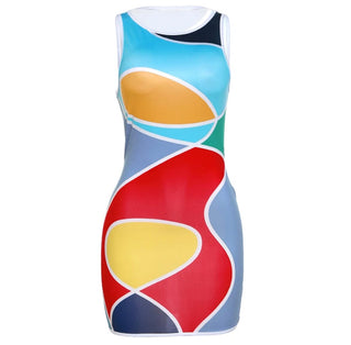 Women's Multicolor Mini Dress 