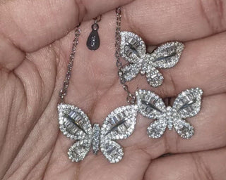 Women's Butterfly Necklace Set