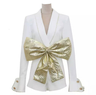 Gold Bow Romper